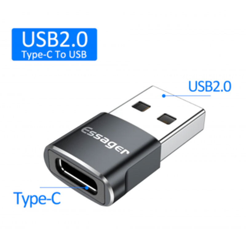 USB Type-C Buchse auf USB 2.0 Stecker Adapter