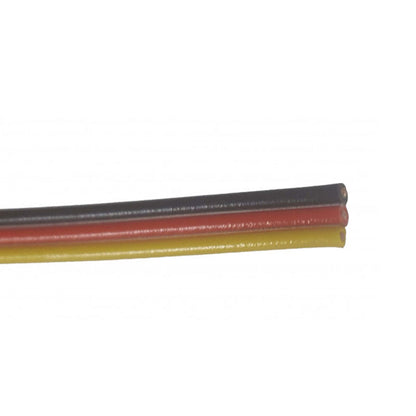 Multiplex Farbe, Servokabel, Servolitze 1m - 100m, Querschnitt: 0,14 mm², 0,25 mm² gelb, rot, schwarz, flach