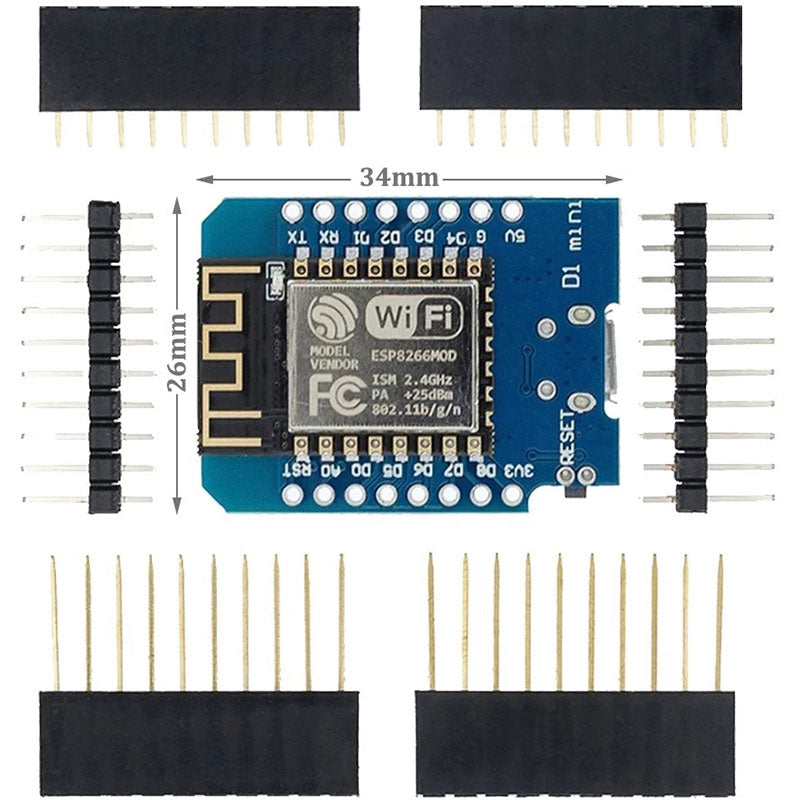 D1 Mini NodeMcu mit ESP8266-12F WLAN Modul kompatibel mit Arduino