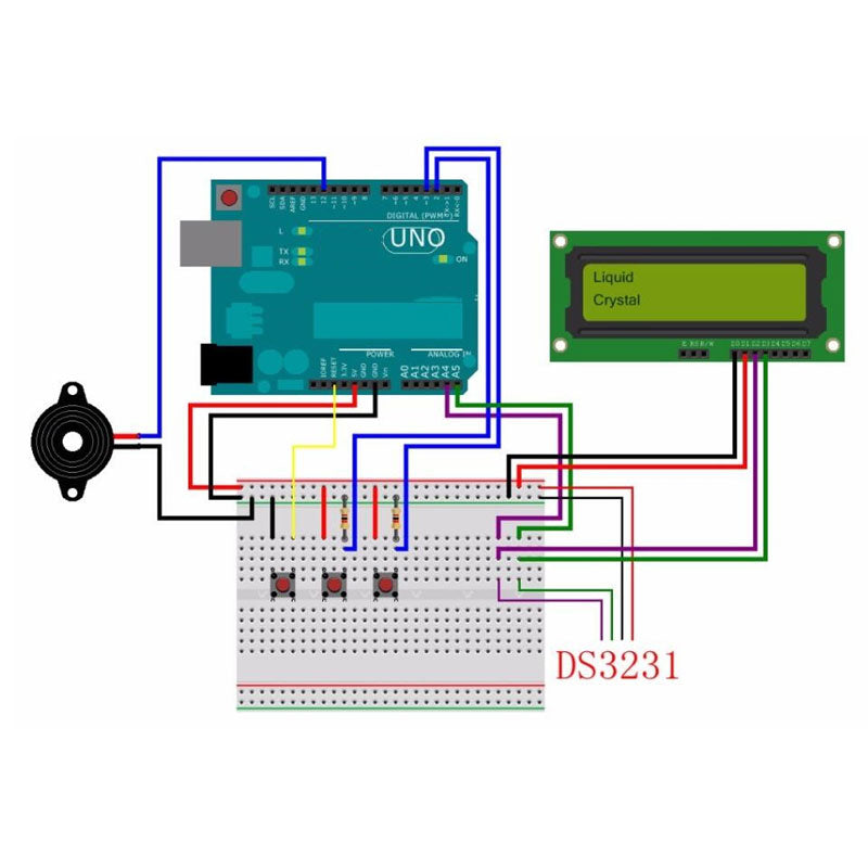 Real Time Clock RTC DS3231 I2C Echtzeituhr kompatibel mit Arduino und Raspberry Pi
